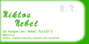 miklos nebel business card